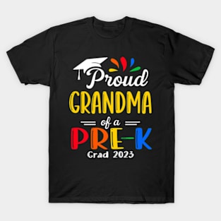 Pre-K Graduation grandma Last Day of School Proud Family of a 2023 Graduate T-Shirt